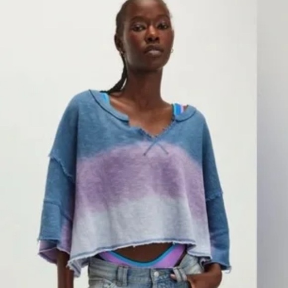 BNWOT Free People We The Free After Midnight Washed Tee - Picture 2 of 5